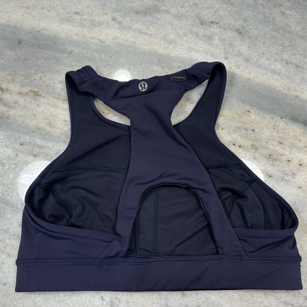 Lululemon Navy high neck sports bra size 8